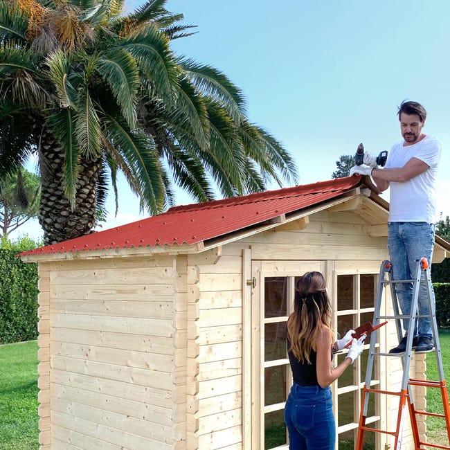 Leroymerlin Lastra Ondulata RENOLIT Ecolina In Pvc Rosso 110 X 300 Cm Sp 1.8 Mm