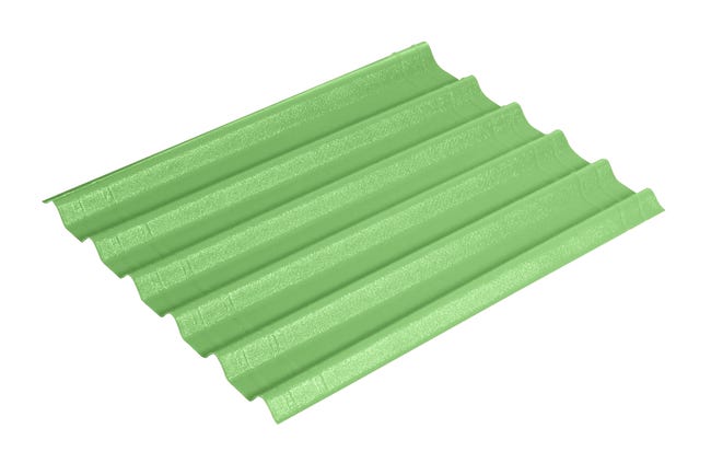 Leroymerlin Lastra per tetto da esterno Easyfix Compact ONDULINE fibrobituminosa L 100 x L 82 cm Sp 2.6 mm verde intense