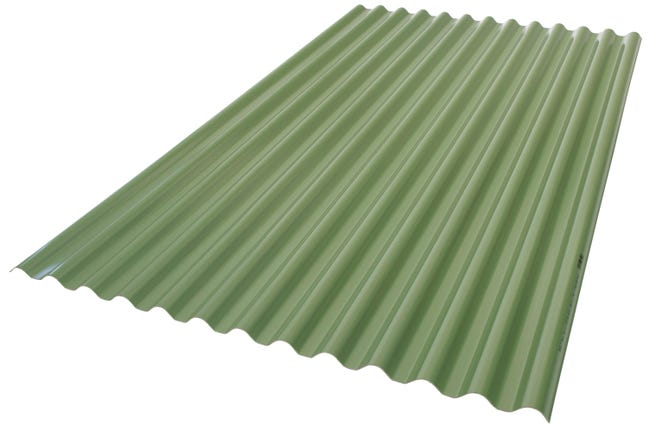 Leroymerlin Lastre finto coppo/tegola RENOLIT Ecolina in pvc Sp 1.8 mm verde
