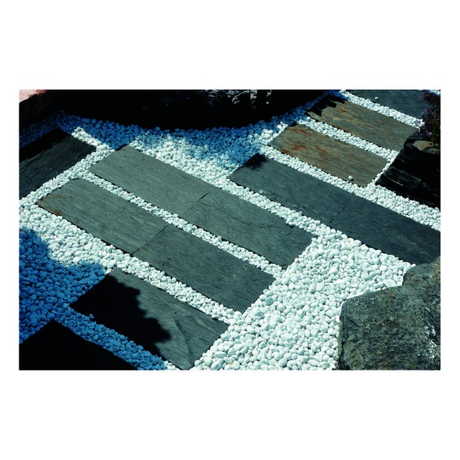 Leroymerlin Ciottolo 7/15 Bianco Carrara 20 Kg