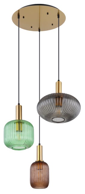 Leroymerlin Lampadario Moderno Normy 3x E27 GLOBO