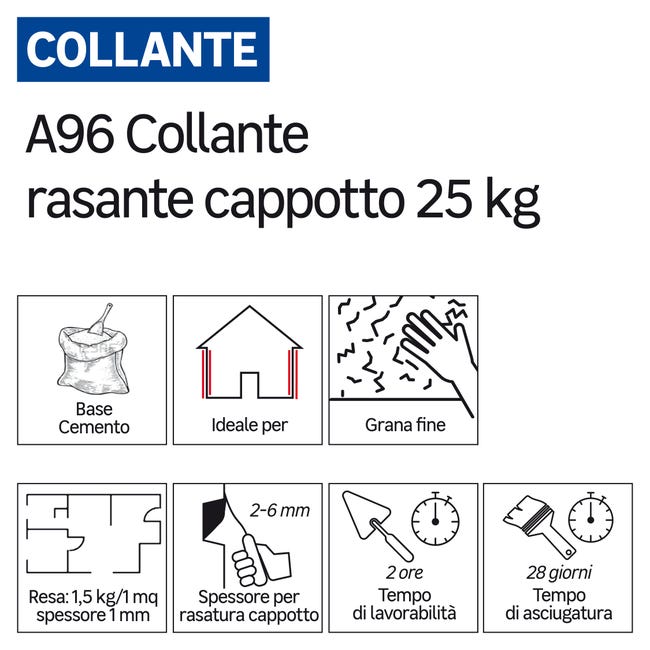 Leroymerlin Malta Adesiva FASSA BORTOLO A96 25 Kg