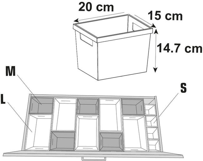 Leroymerlin Portaposate L 15 X P 15 X H 15 Cm
