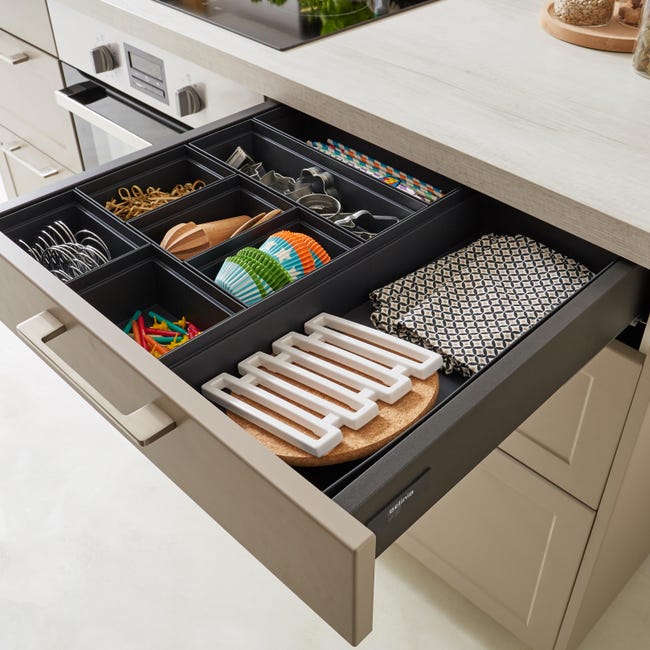 Leroymerlin Portaposate L 30 X P 30 X H 30 Cm Nero