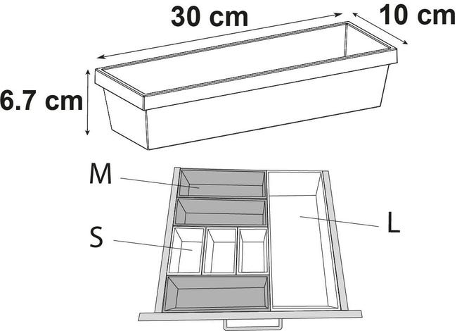 Leroymerlin Portaposate L 30 X P 30 X H 30 Cm Nero
