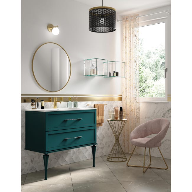 Leroymerlin Specchio Tondo Dorato Ø 80 Cm