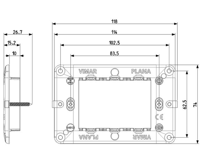Leroymerlin Supporto Plana VIMAR Verde