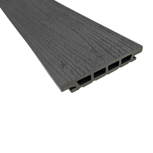 Leroymerlin Listone da incastro Ifly in composito in bambù e plastica (bpc) 220 x 14.6 cm Sp 23 mm grigio antracite