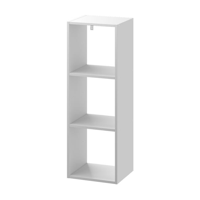 Leroymerlin Mensola a muro 3 cubi Kub SPACEO rettangolare in truciolare L 36 x H 104.9 x P 31.7 cm bianco