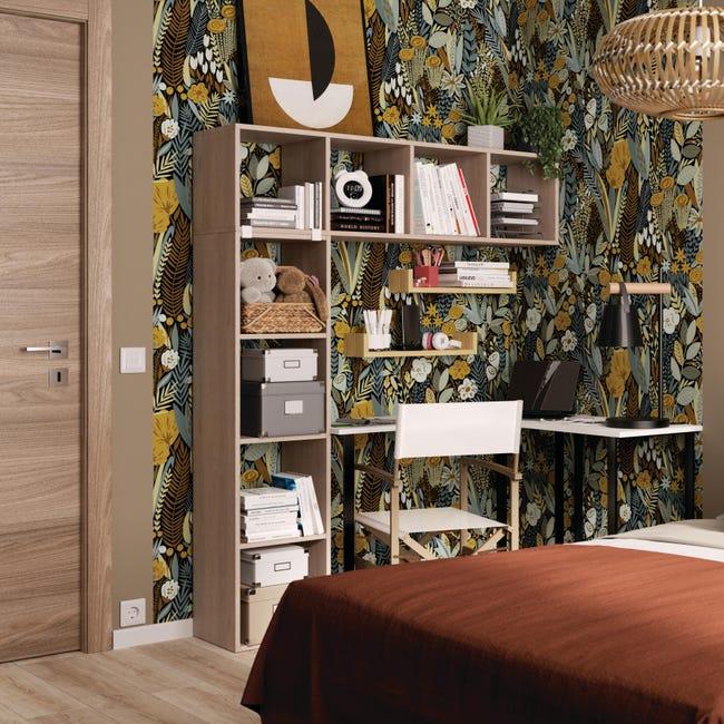 Leroymerlin Mensola A Muro 4 Cubi Kub SPACEO Rettangolare In Truciolare L 36 X H 139.3 X P 31.7 Cm Rovere