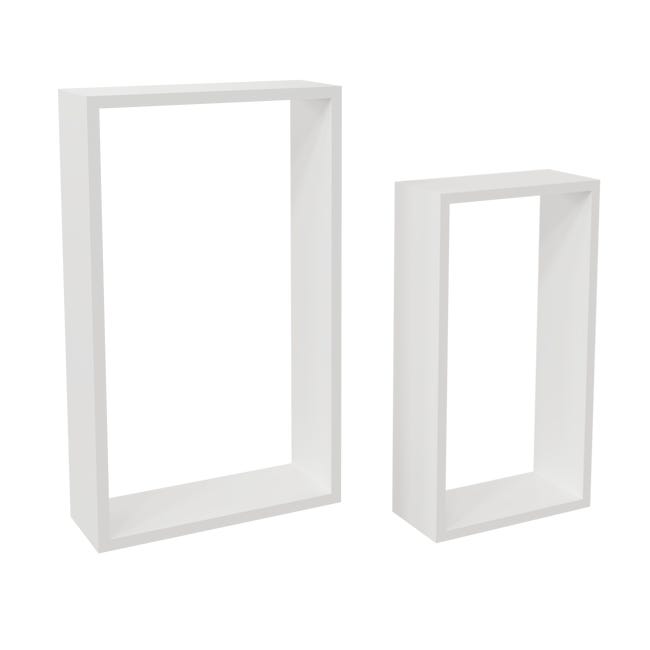 Leroymerlin Mensola a muro Bis SPACEO rettangolare in legno L 45 x H 27 x P 11.7 cm bianco 2 pezzi