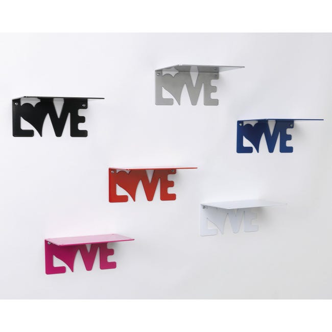 Leroymerlin Mensola A Muro Love In Acciaio L 18 X P 14 Cm Bianco