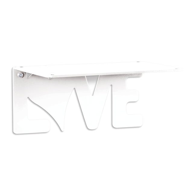Leroymerlin Mensola A Muro Love In Acciaio L 18 X P 14 Cm Bianco