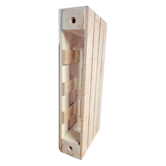 Leroymerlin Mensola a muro portabottiglie rettangolare in legno L 12 x H 60 x P 28 cm legno naturale