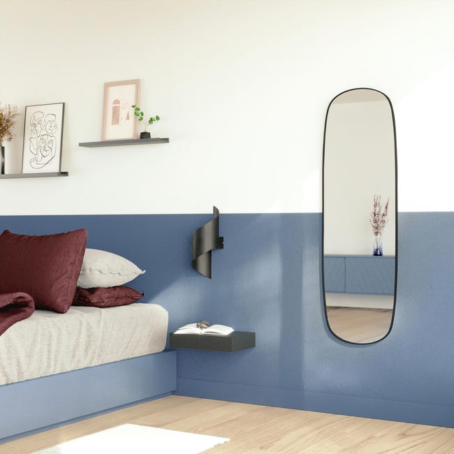 Leroymerlin Mensola A Muro Portafoto SPACEO A U In Mdf L 60 X H 3 X P 10 Cm Nero