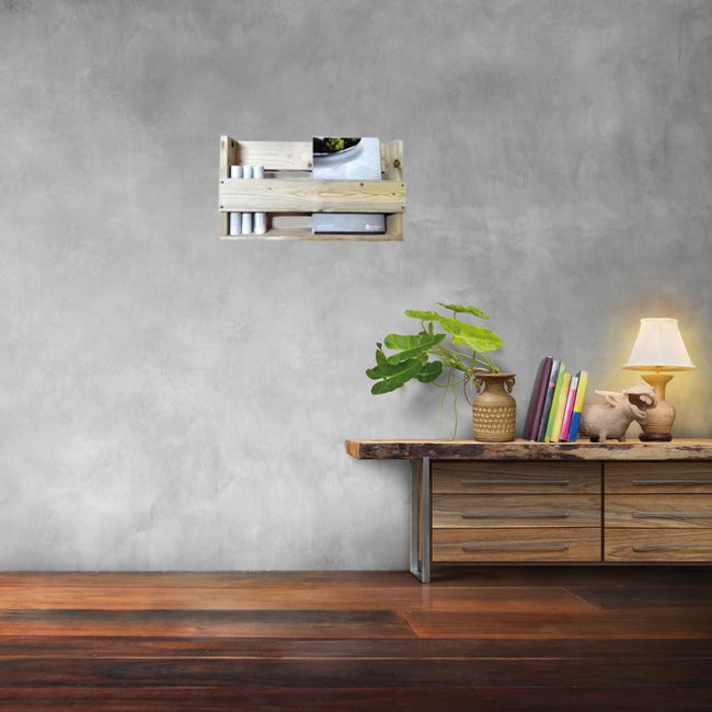 Leroymerlin Mensola A Muro Portariviste Rettangolare In Legno L 80 X H 40 X P 10 Cm