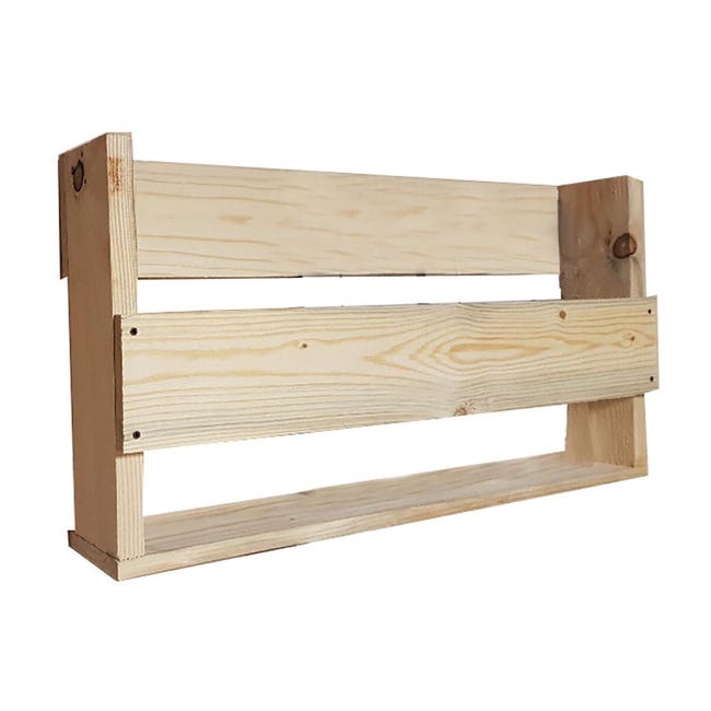 Leroymerlin Mensola a muro portariviste rettangolare in legno L 80 x H 40 x P 10 cm