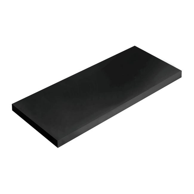 Leroymerlin Mensola a muro SPACEO in mdf L 96 x H 2.2 x P 23.7 cm nero