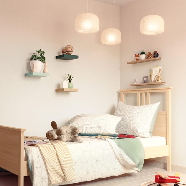 Leroymerlin Mensola A Muro Tamburata SPACEO Dritto In Mdf L 23 X H 3.8 X P 23.5 Cm Verde Cactus