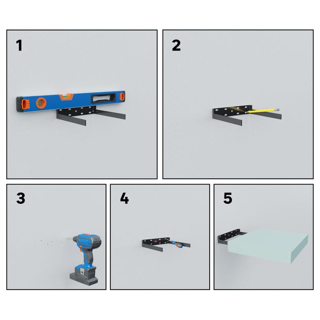 Leroymerlin Mensola A Muro Tamburata SPACEO Dritto In Mdf L 23 X H 3.8 X P 23.5 Cm Verde Cactus