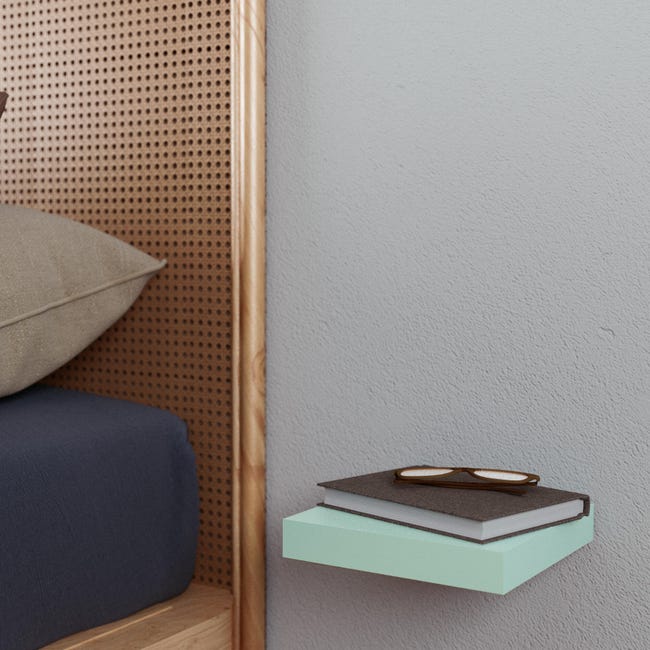 Leroymerlin Mensola A Muro Tamburata SPACEO Dritto In Mdf L 23 X H 3.8 X P 23.5 Cm Verde Cactus