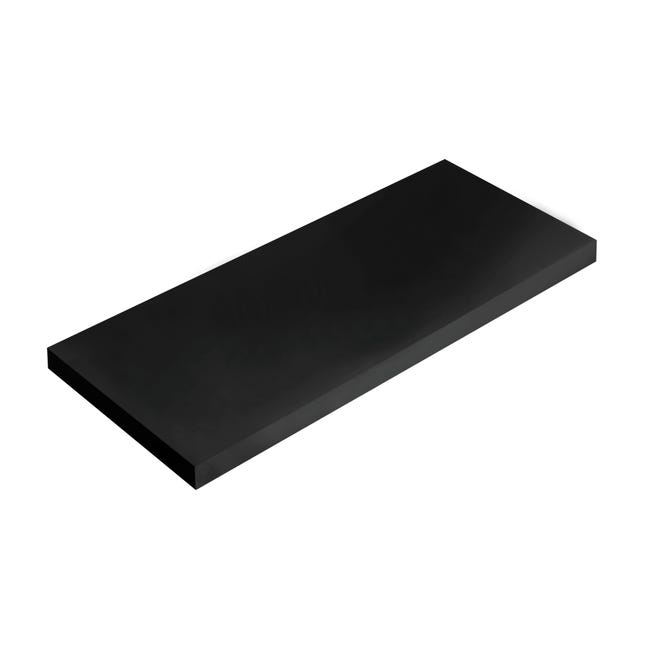 Leroymerlin Mensola a muro Wood SPACEO dritto in mdf L 36 x H 1.8 x P 15.5 cm nero