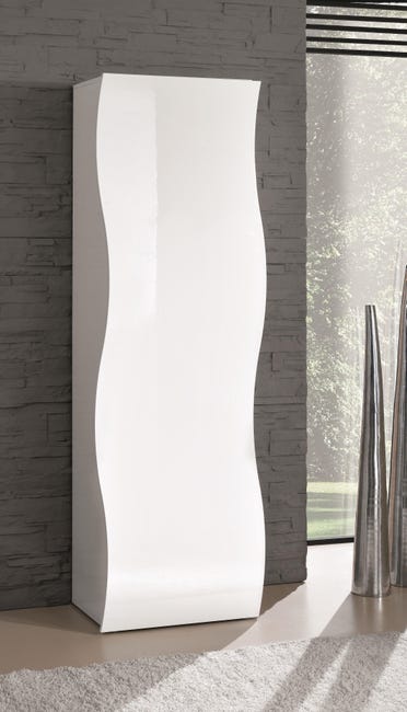Leroymerlin Mobile Colonna ONDA L 63 X H 187.2 P 40 Cm Bianco Lucido