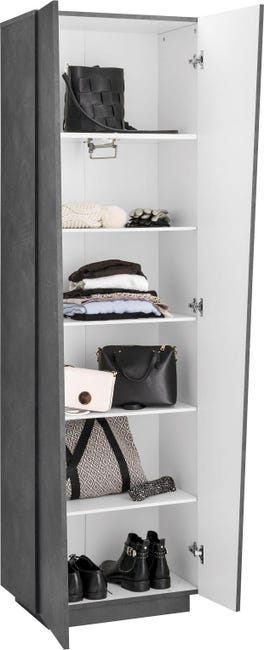 Leroymerlin Mobile Colonna VEGA L 60 X H 199.7 P 38 Cm Grigio Ardesia