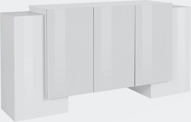 Leroymerlin Mobile Credenza PILLON L 170 X H 85 P 45 Cm Bianco Lucido