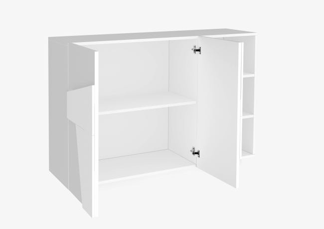 Leroymerlin Mobile Credenza PING L 121.8 X H 86 P 39.2 Cm Bianco Lucido