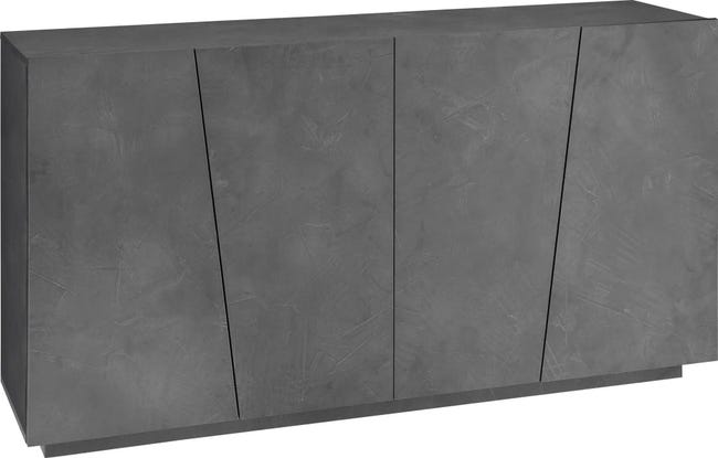 Leroymerlin Mobile Credenza VEGA L 158.5 X H 86 P 43 Cm Grigio Ardesia