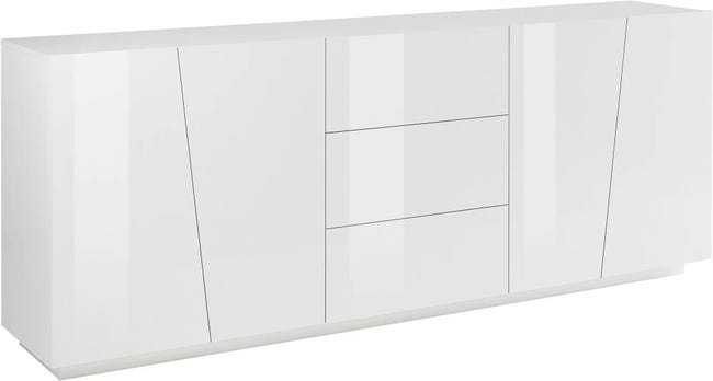 Leroymerlin Mobile Credenza VEGA L 220 X H 86 P 43 Cm Bianco Lucido