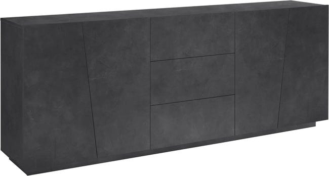 Leroymerlin Mobile Credenza VEGA L 220 X H 86 P 43 Cm Grigio Ardesia