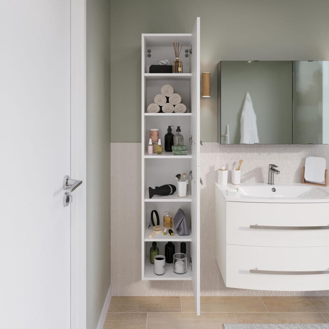 Leroymerlin Mobile Da Bagno Sotto Lavabo Perla Bianco Laccato Opaco L 81.2 X H 53.7 X P 47.5 Cm 2 Cassetti Lavabo Non Incluso