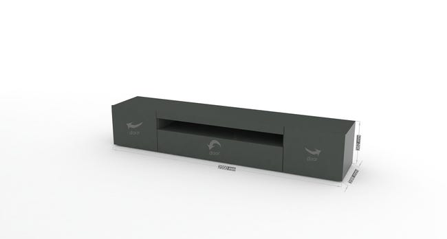 Leroymerlin Mobile Per TV Daiquiri L 200 X H 36.5 X P 40 Cm Grigio Scuro