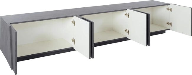 Leroymerlin Mobile Per TV Ping L 243.6 X H 46 X P 44.2 Cm Grigio Scuro