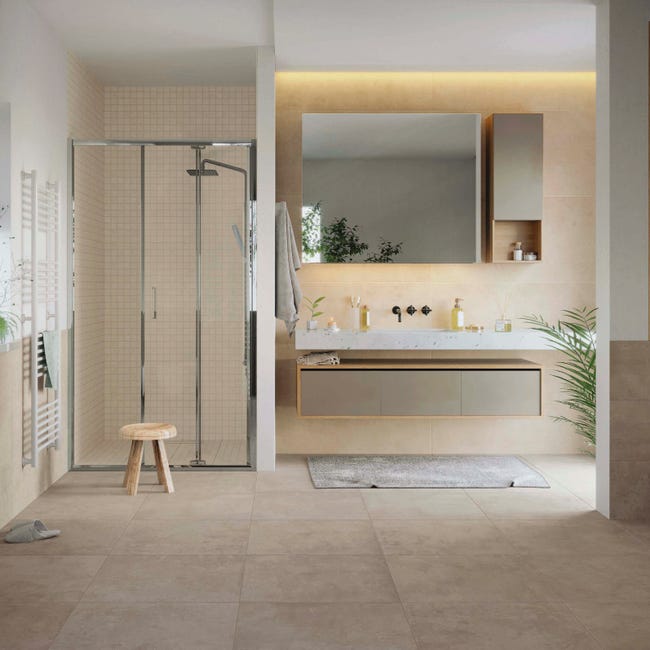 Leroymerlin Mosaico In Gres Porcellanato Draft Light Bianco L 30 X L 30cm X Sp. 8 Mm 10 Pezzi