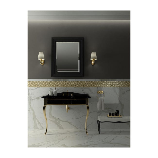 Leroymerlin Mosaico In Pietra Crystal Oro L 30 X L 30cm X Sp. 8 Mm