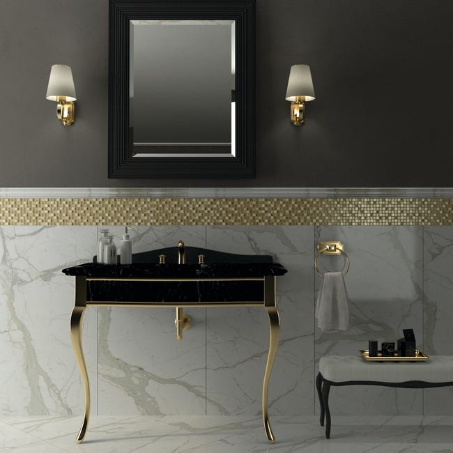 Leroymerlin Mosaico in pietra Crystal oro L 30 x L 30cm x Sp. 8 mm