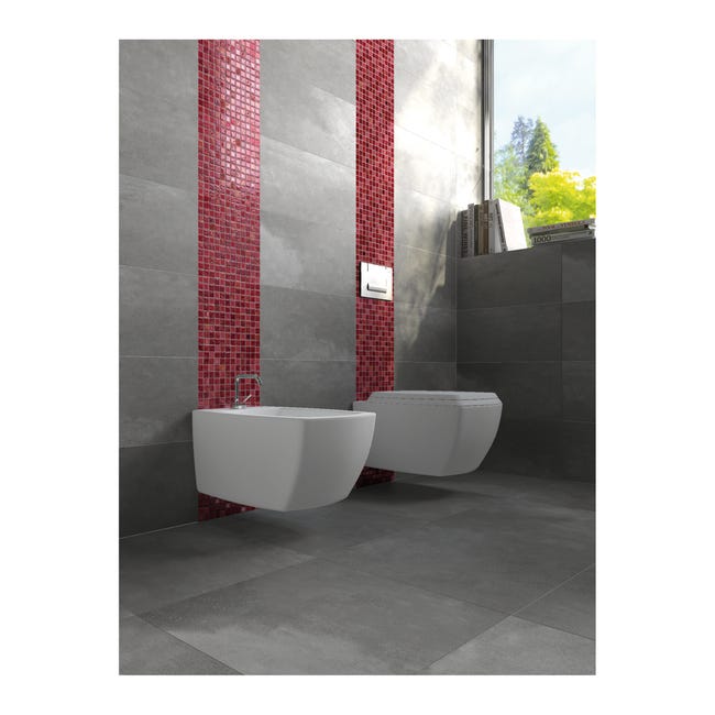 Leroymerlin Mosaico In Pietra Lacca Rossa Rosso L 30 X L 30cm X Sp. 8 Mm