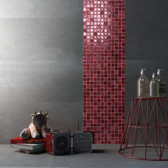 Leroymerlin Mosaico In Pietra Lacca Rossa Rosso L 30 X L 30cm X Sp. 8 Mm