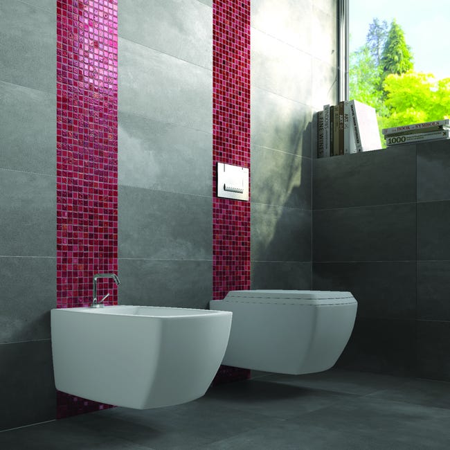 Leroymerlin Mosaico in pietra Lacca Rossa rosso L 30 x L 30cm x Sp. 8 mm