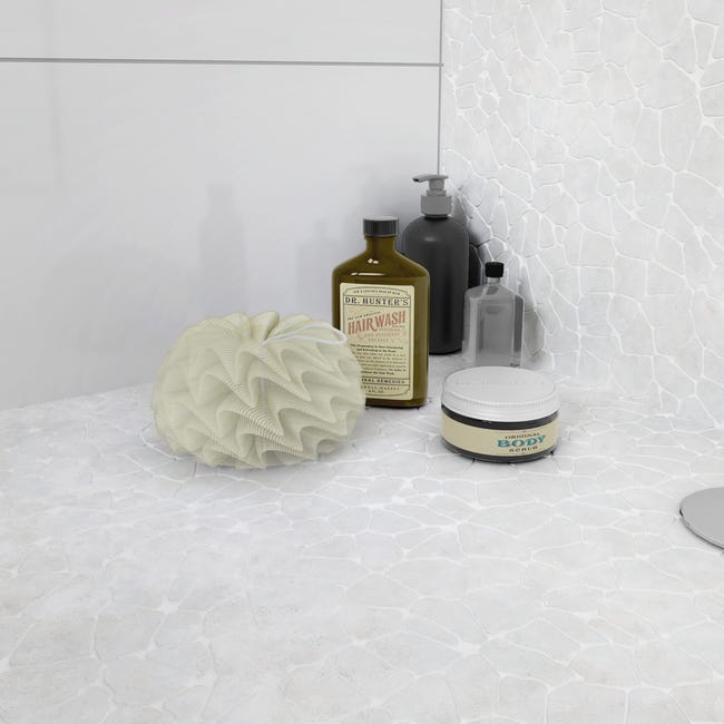 Leroymerlin Mosaico in pietra Opux crema L 32 x L 32cm x Sp. 8 mm