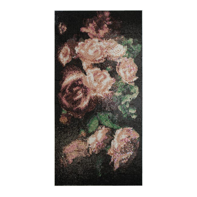 Leroymerlin Mosaico In Vetro Bouquet Rosa 120x240 Cm Decoro Completo Multicolore L 30 X L 30cm X Sp. 4 Mm 32 Pezzi