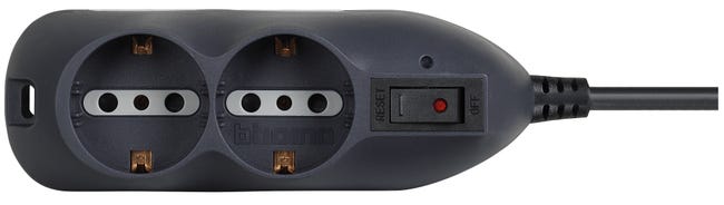 Leroymerlin Multipresa 4 Prese 10/16 Con Cavo 1.5 M Grigia BTICINO