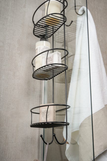 Leroymerlin Organizer Per Doccia Per Porta Doccia Spider Xxl Nero Opaco