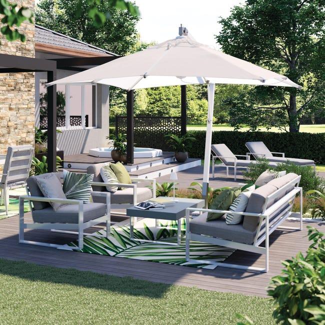 Leroymerlin Palo In ALLUMINIO NORTENE MOSAIC/PRIVAT Posta Con Tacche H 120 Cm X L 6 Cm X L 6 Cm Grigio