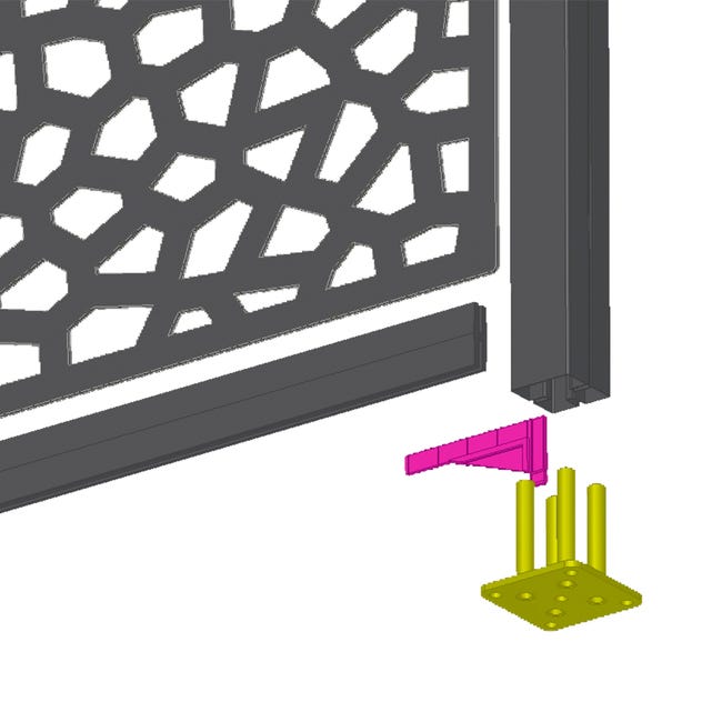 Leroymerlin Palo In ALLUMINIO NORTENE MOSAIC/PRIVAT Quadrato H 120 Cm X L 6 Cm X L 6 Cm Bianco