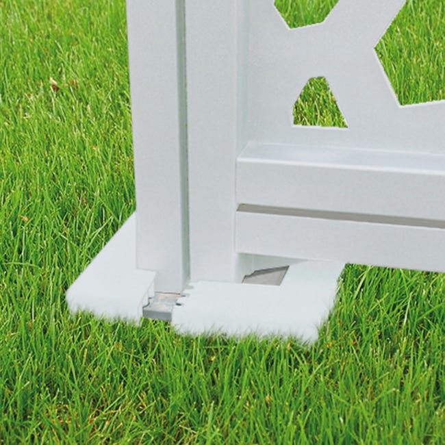 Leroymerlin Palo Terminale MOSAIC PRIVAT In Polipropilene Bianco H 12.5 X L 12.5 X P 12.5 Cm 2 Pezzi