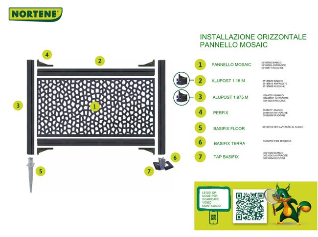 Leroymerlin Palo Terminale MOSAIC PRIVAT In Polipropilene Bianco H 12.5 X L 12.5 X P 12.5 Cm 2 Pezzi